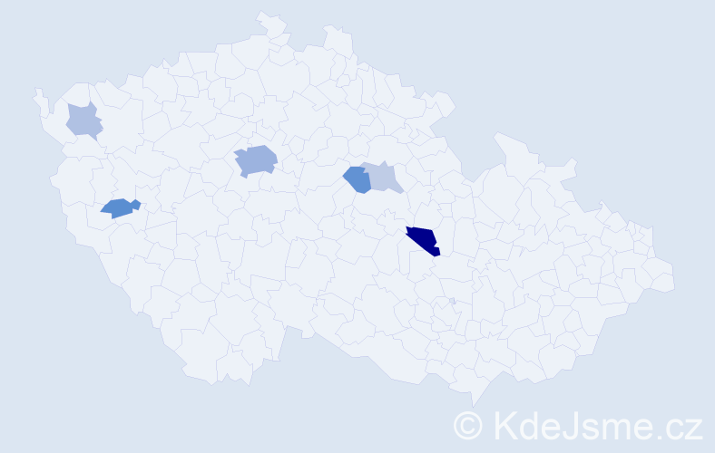 Příjmení: 'Herglová', počet výskytů 18 v celé ČR