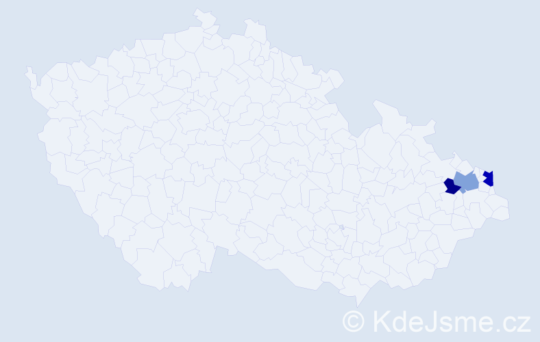 Příjmení: 'Borkalová', počet výskytů 11 v celé ČR