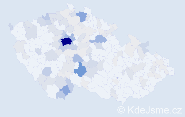 Příjmení: 'Kotrč', počet výskytů 416 v celé ČR