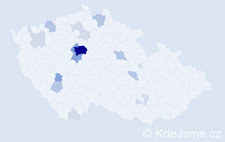 Příjmení: 'Tehza', počet výskytů 41 v celé ČR
