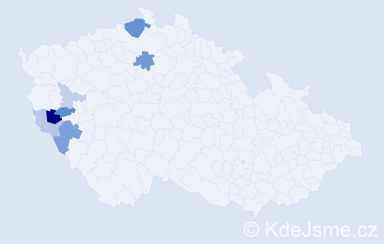 Příjmení: 'Egr', počet výskytů 19 v celé ČR