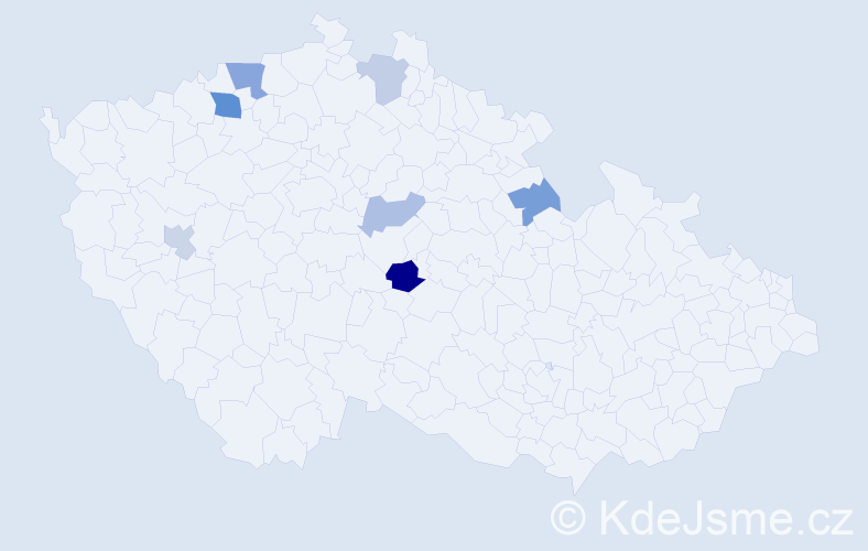 Příjmení: 'Martonková', počet výskytů 11 v celé ČR
