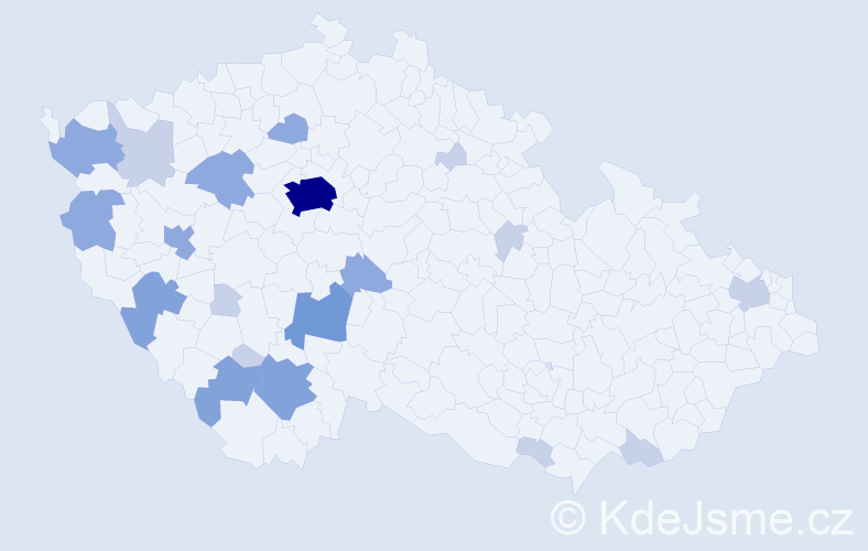 Příjmení: 'Eichinger', počet výskytů 47 v celé ČR