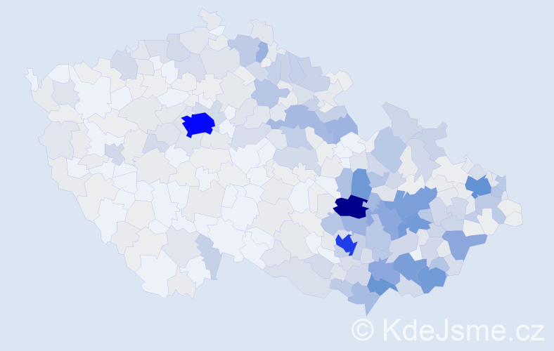 Příjmení: 'Zemánek', počet výskytů 1692 v celé ČR