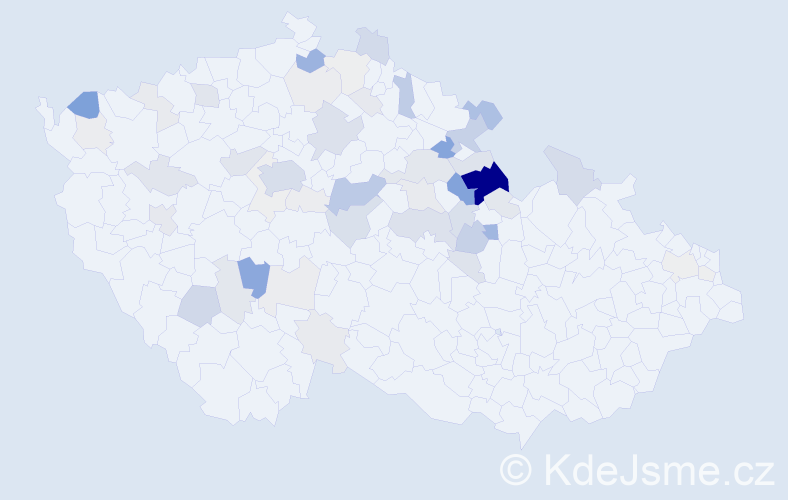 Příjmení: 'Čižinský', počet výskytů 208 v celé ČR
