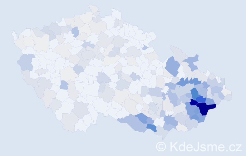 Příjmení: 'Novosadová', počet výskytů 890 v celé ČR