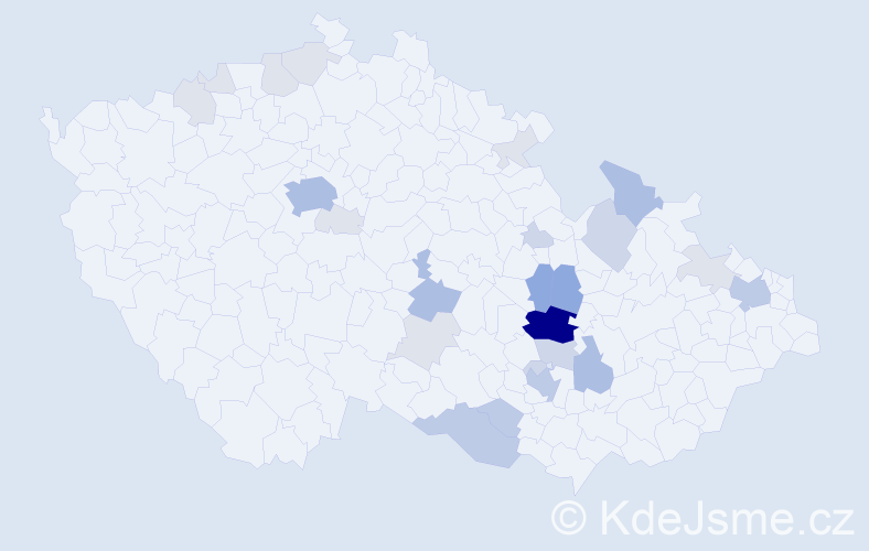 Příjmení: 'Kotoulek', počet výskytů 83 v celé ČR