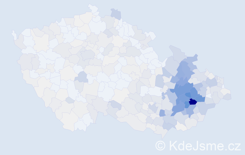 Příjmení: 'Hradilová', počet výskytů 2015 v celé ČR