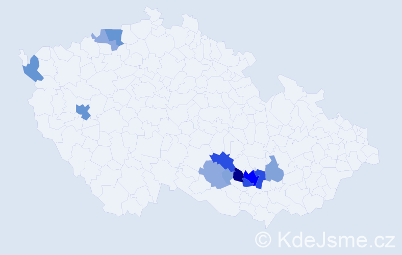 Příjmení: 'Macholán', počet výskytů 40 v celé ČR