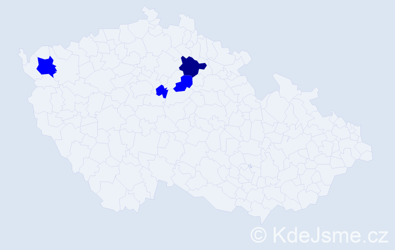 Příjmení: 'Filipčik', počet výskytů 5 v celé ČR