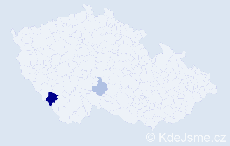Příjmení: 'Keresztešová', počet výskytů 4 v celé ČR