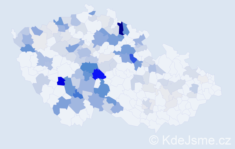 Příjmení: 'Mikolášková', počet výskytů 448 v celé ČR
