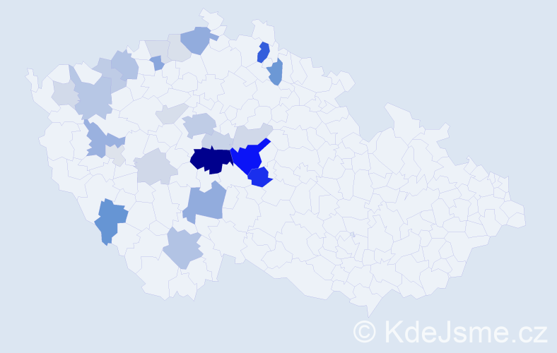 Příjmení: 'Plechata', počet výskytů 74 v celé ČR