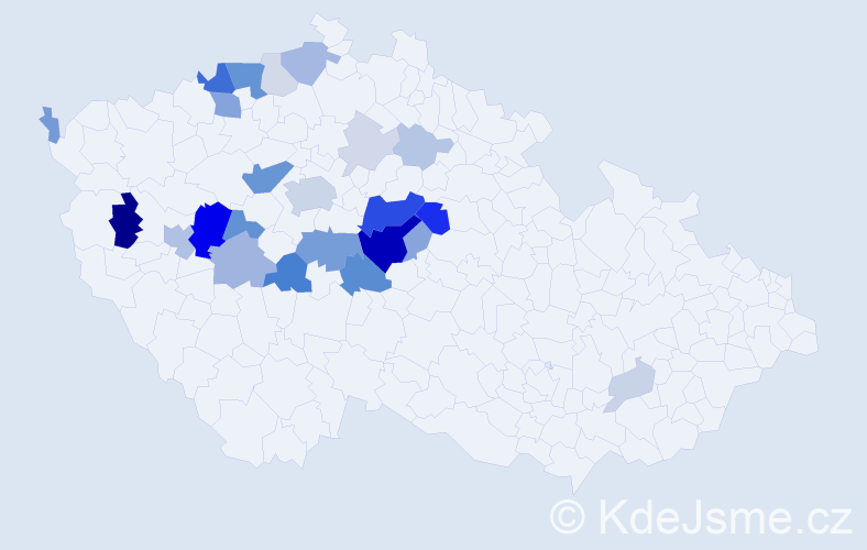 Příjmení: 'Vilt', počet výskytů 79 v celé ČR
