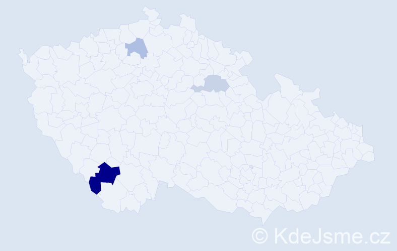 Příjmení: 'Lasac', počet výskytů 6 v celé ČR
