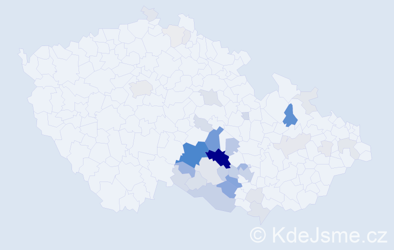 Příjmení: 'Cejnek', počet výskytů 157 v celé ČR