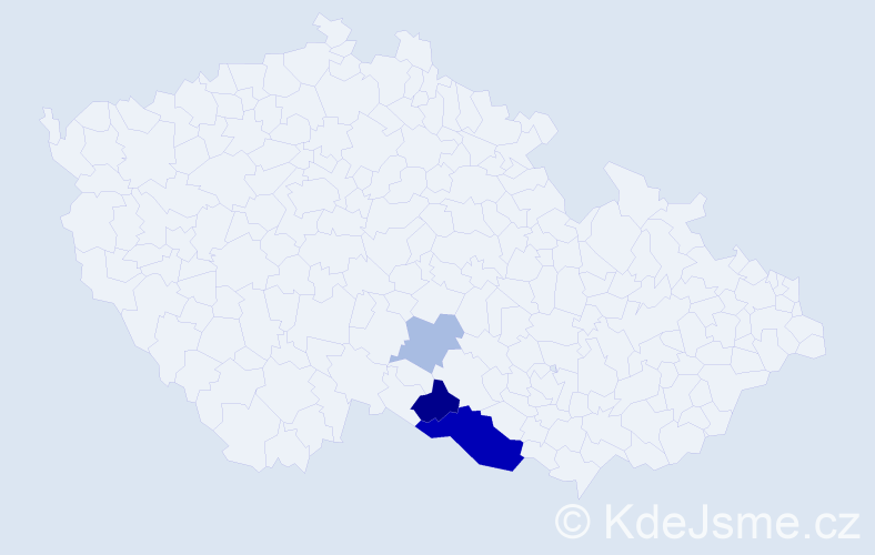 Příjmení: 'Blaumüller', počet výskytů 9 v celé ČR