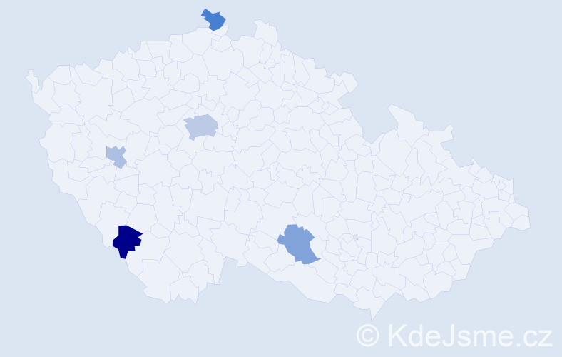 Příjmení: 'Ilyuk', počet výskytů 8 v celé ČR