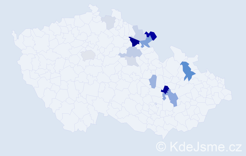 Příjmení: 'Ringlová', počet výskytů 29 v celé ČR