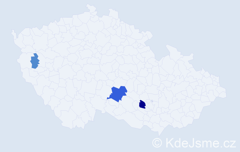 Příjmení: 'Tůzová', počet výskytů 10 v celé ČR