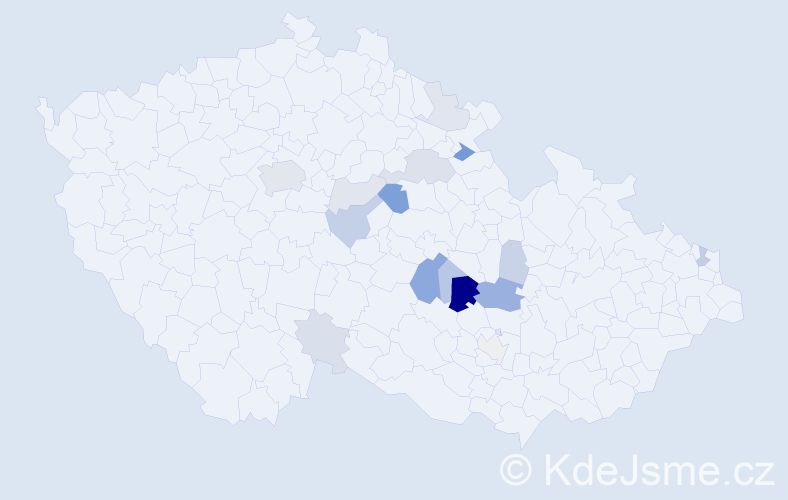 Příjmení: 'Bervid', počet výskytů 42 v celé ČR