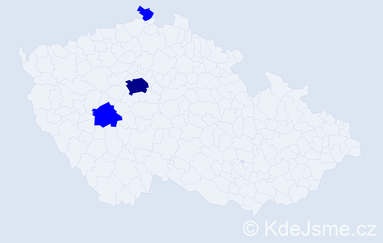 Příjmení: 'Denci', počet výskytů 4 v celé ČR