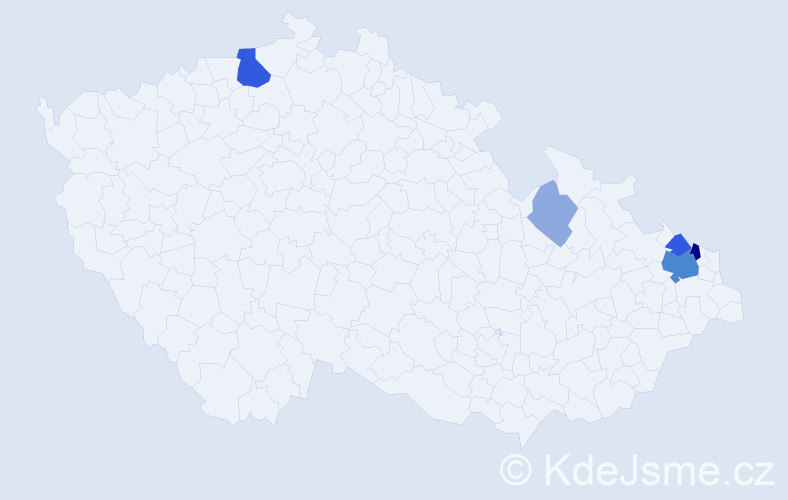 Příjmení: 'Raczek', počet výskytů 14 v celé ČR