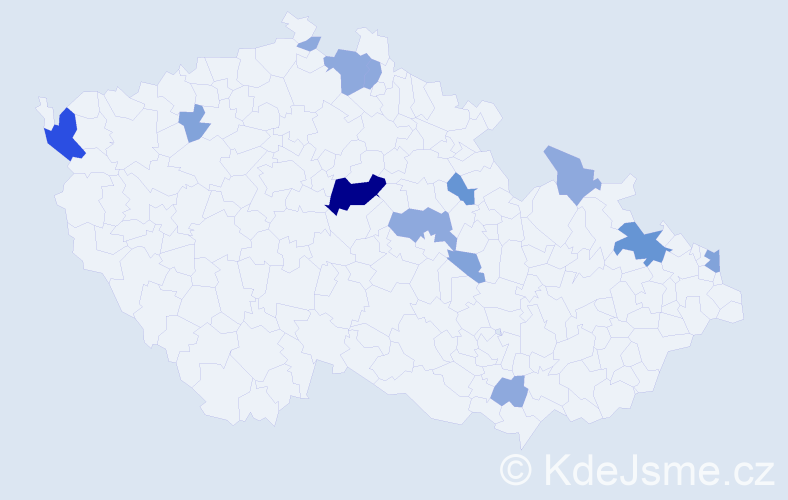 Příjmení: 'Bugová', počet výskytů 31 v celé ČR