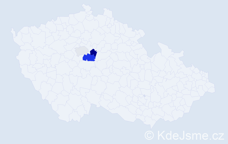 Příjmení: 'Zachárko', počet výskytů 4 v celé ČR