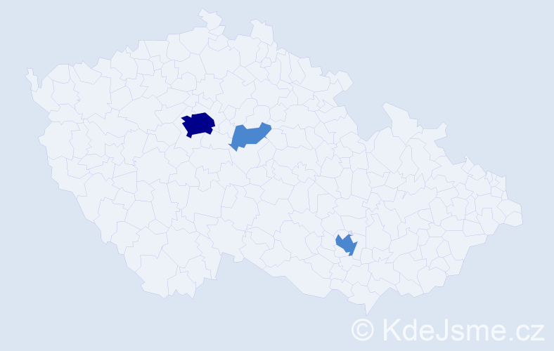 Příjmení: 'Novakov', počet výskytů 5 v celé ČR