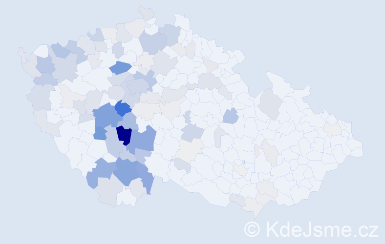 Příjmení: 'Pinc', počet výskytů 483 v celé ČR