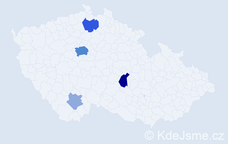 Příjmení: 'Lodinová', počet výskytů 20 v celé ČR