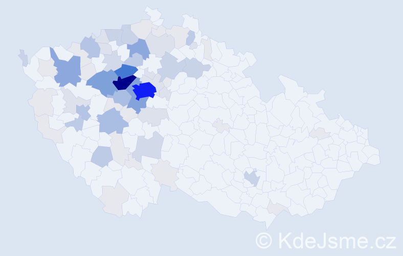 Příjmení: 'Náprstková', počet výskytů 269 v celé ČR