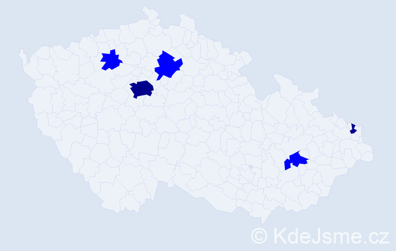 Příjmení: 'Bartalská', počet výskytů 7 v celé ČR