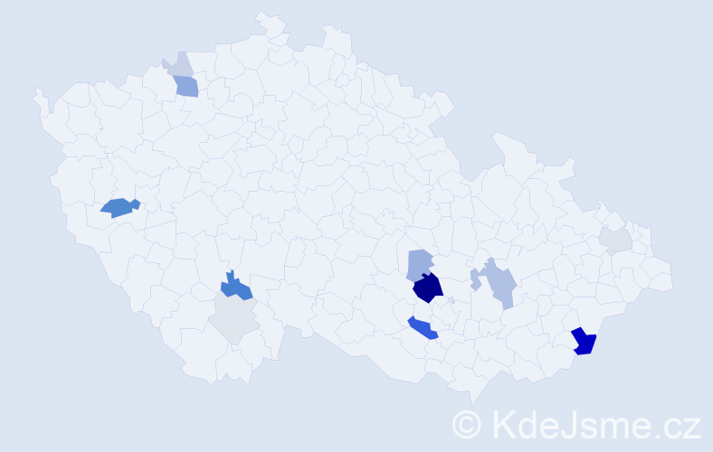 Příjmení: 'Baksová', počet výskytů 35 v celé ČR
