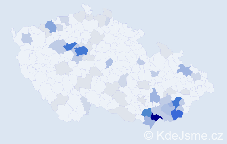 Příjmení: 'Hasíková', počet výskytů 207 v celé ČR