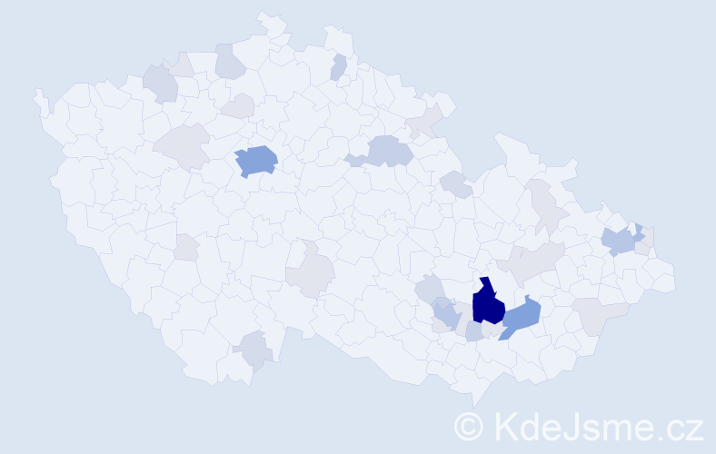 Příjmení: 'Kusalová', počet výskytů 100 v celé ČR
