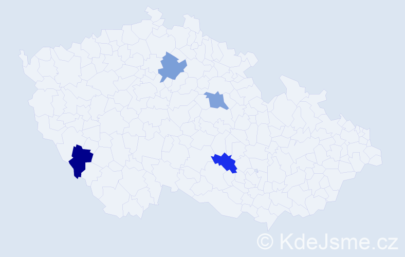 Příjmení: 'Duray', počet výskytů 4 v celé ČR