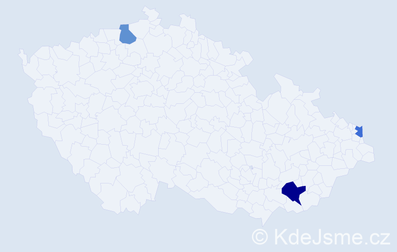 Příjmení: 'Delemanová', počet výskytů 4 v celé ČR