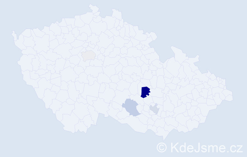 Příjmení: 'Lupoměchová', počet výskytů 14 v celé ČR