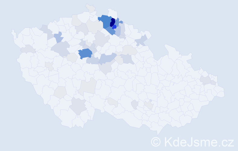 Příjmení: 'Hujer', počet výskytů 244 v celé ČR