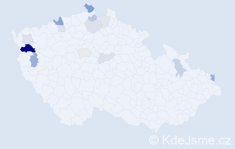 Příjmení: 'Lazurová', počet výskytů 30 v celé ČR