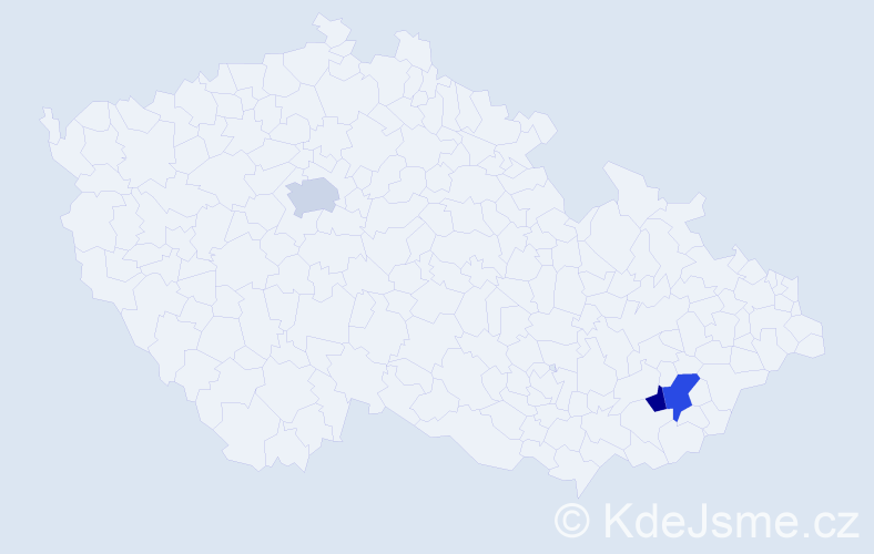 Příjmení: 'Ballošová', počet výskytů 8 v celé ČR