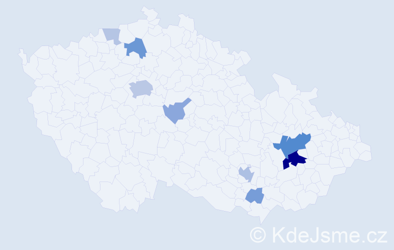 Příjmení: 'Libicher', počet výskytů 27 v celé ČR