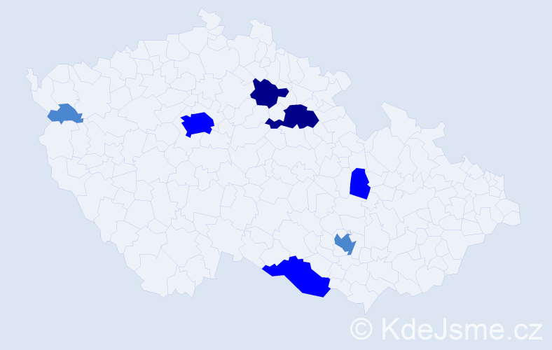 Příjmení: 'Halbrštatová', počet výskytů 14 v celé ČR