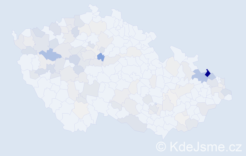 Příjmení: 'Hahn', počet výskytů 374 v celé ČR