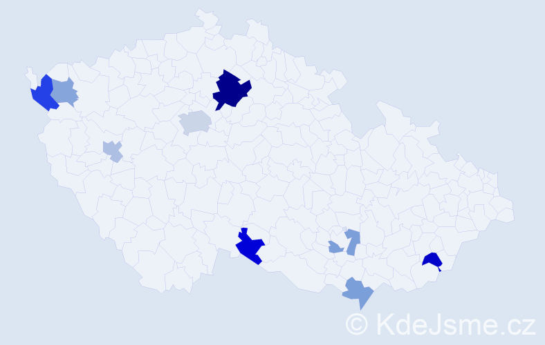 Příjmení: 'Leonhardtová', počet výskytů 16 v celé ČR