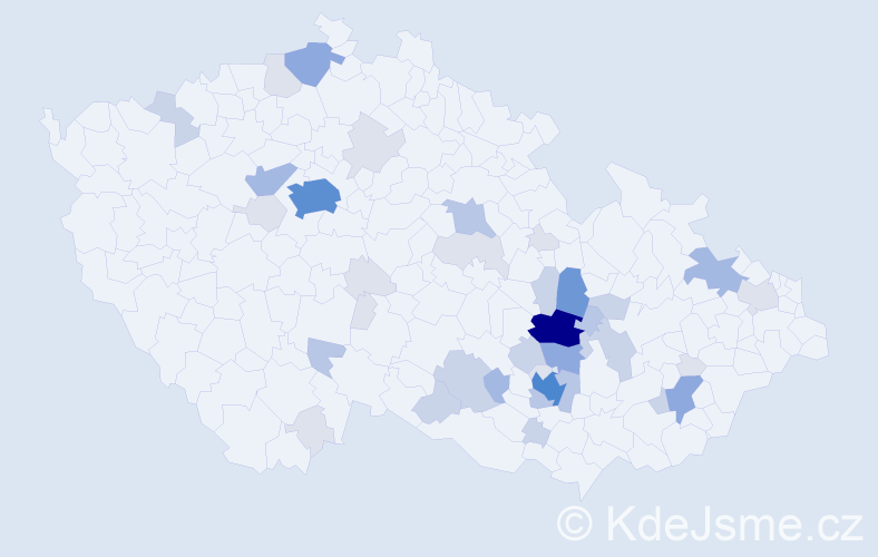 Příjmení: 'Dračka', počet výskytů 127 v celé ČR