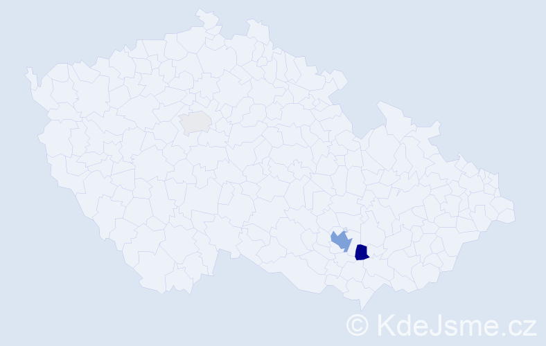Příjmení: 'Neufeldová', počet výskytů 9 v celé ČR