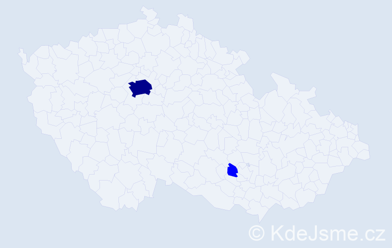 Příjmení: 'Pyshna', počet výskytů 3 v celé ČR